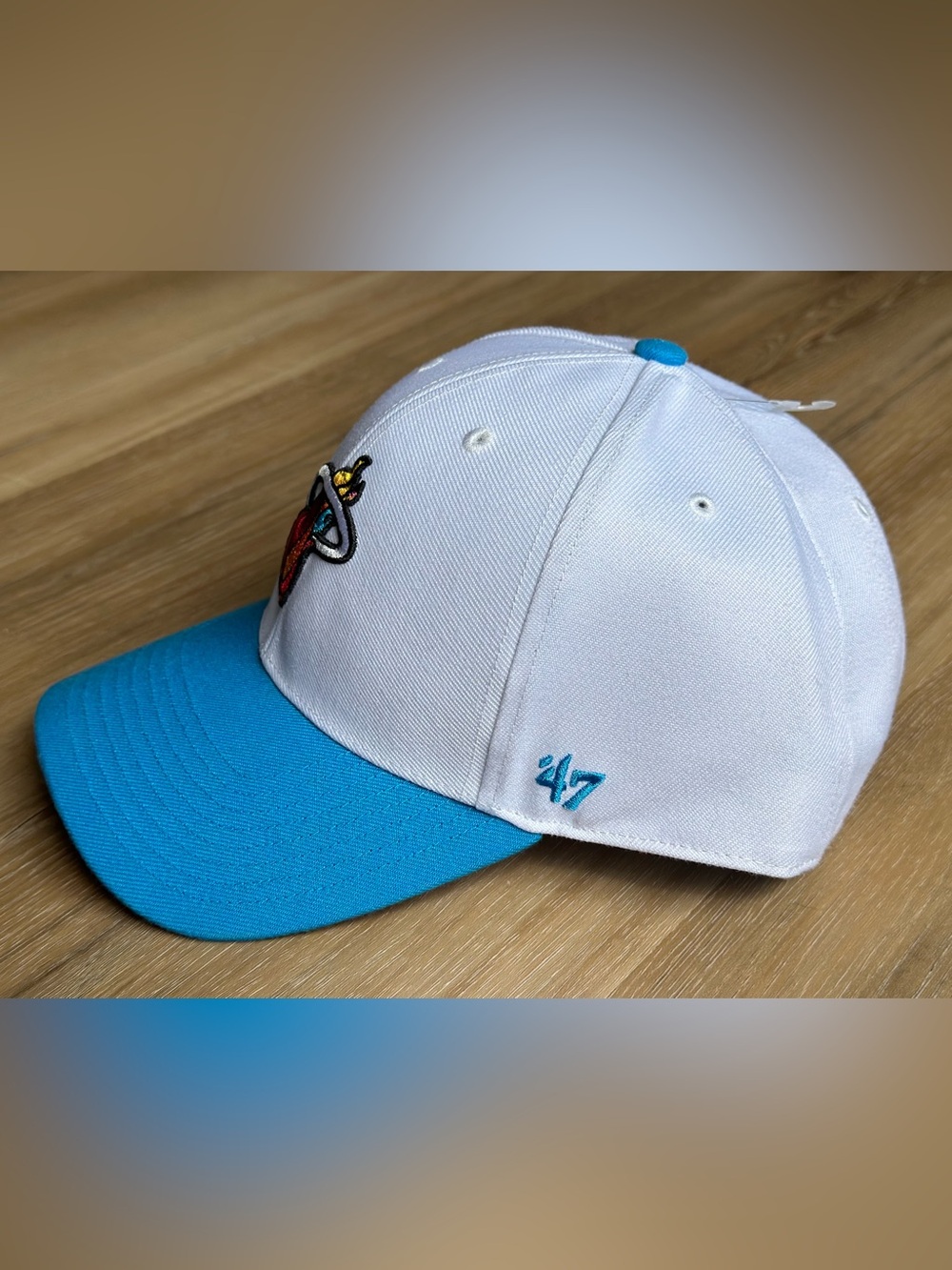 '47 Miami Heat Hat White Retro City Vice Structured Snapback Cap - Picture 5 of 6